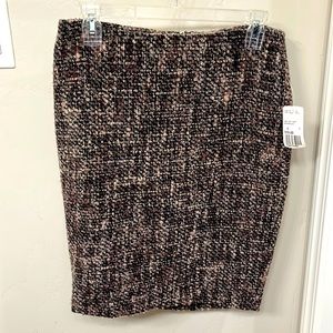 Brown tweed pencil skirt